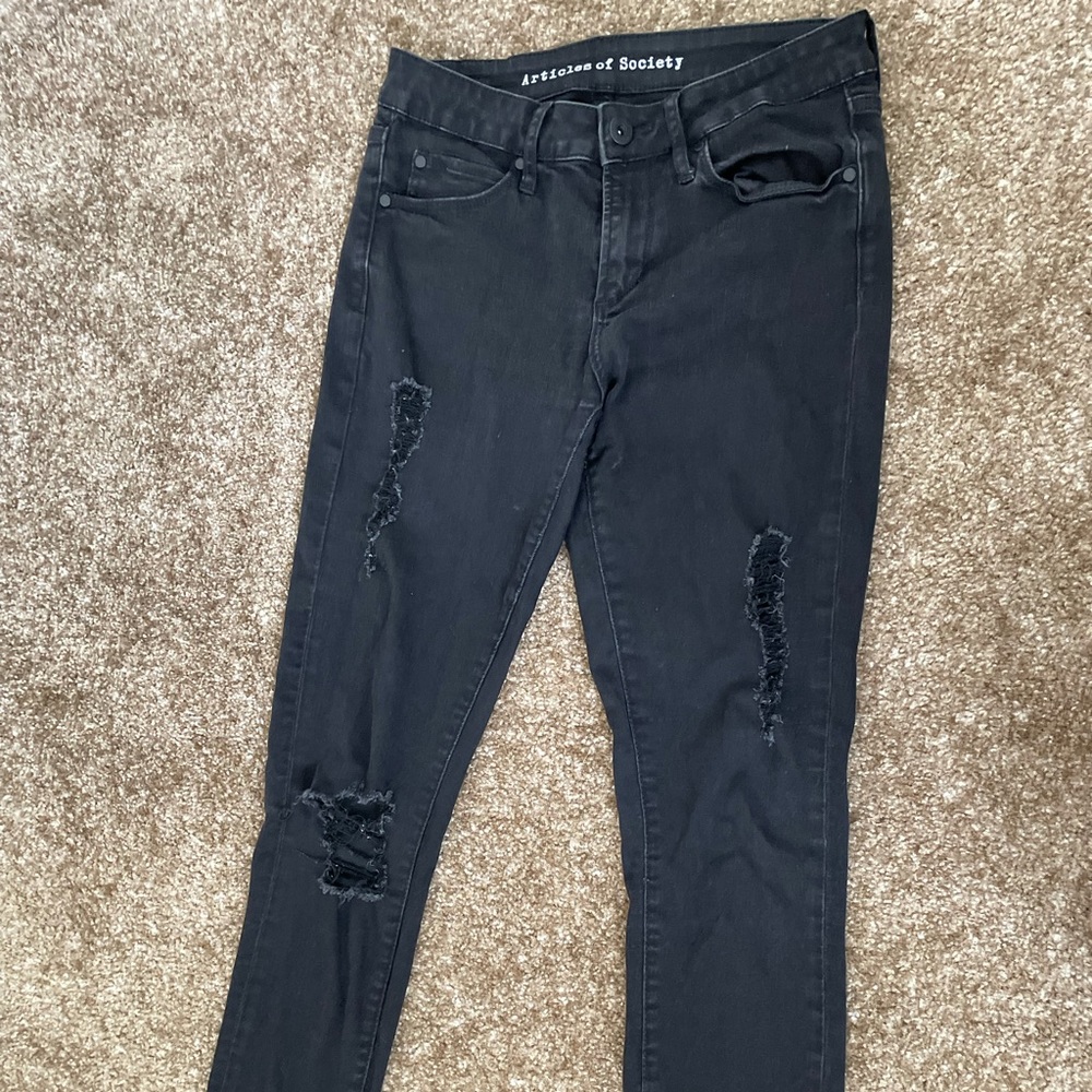 Black Distressed Nordstrom Skinny Jeans